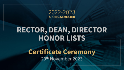 2022-2023 Spring Semester Honor Lists Certificate Ceremony